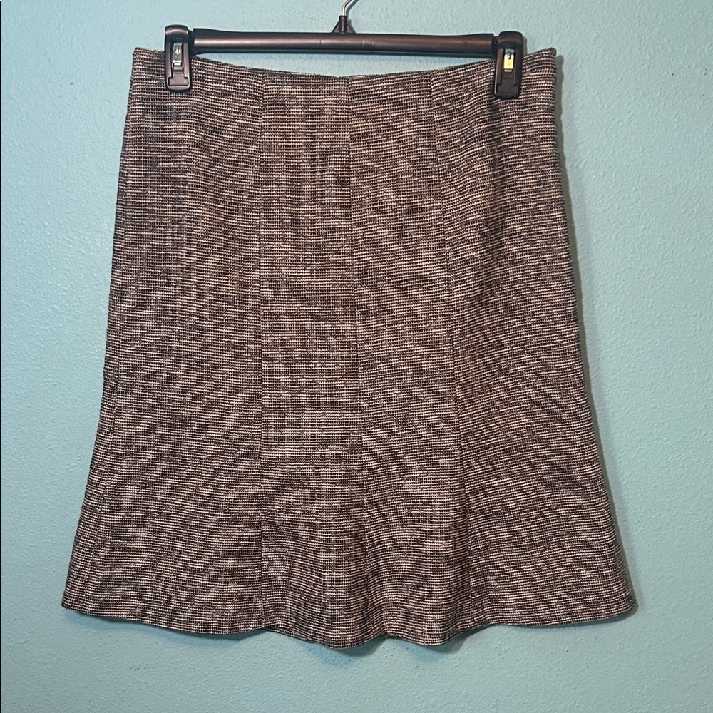 Talbots Navy and Cream tweed A-Line Skirt